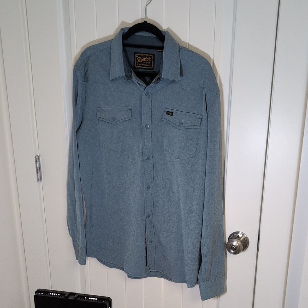 Howler Brothers Blue Casual Button Down Shirt